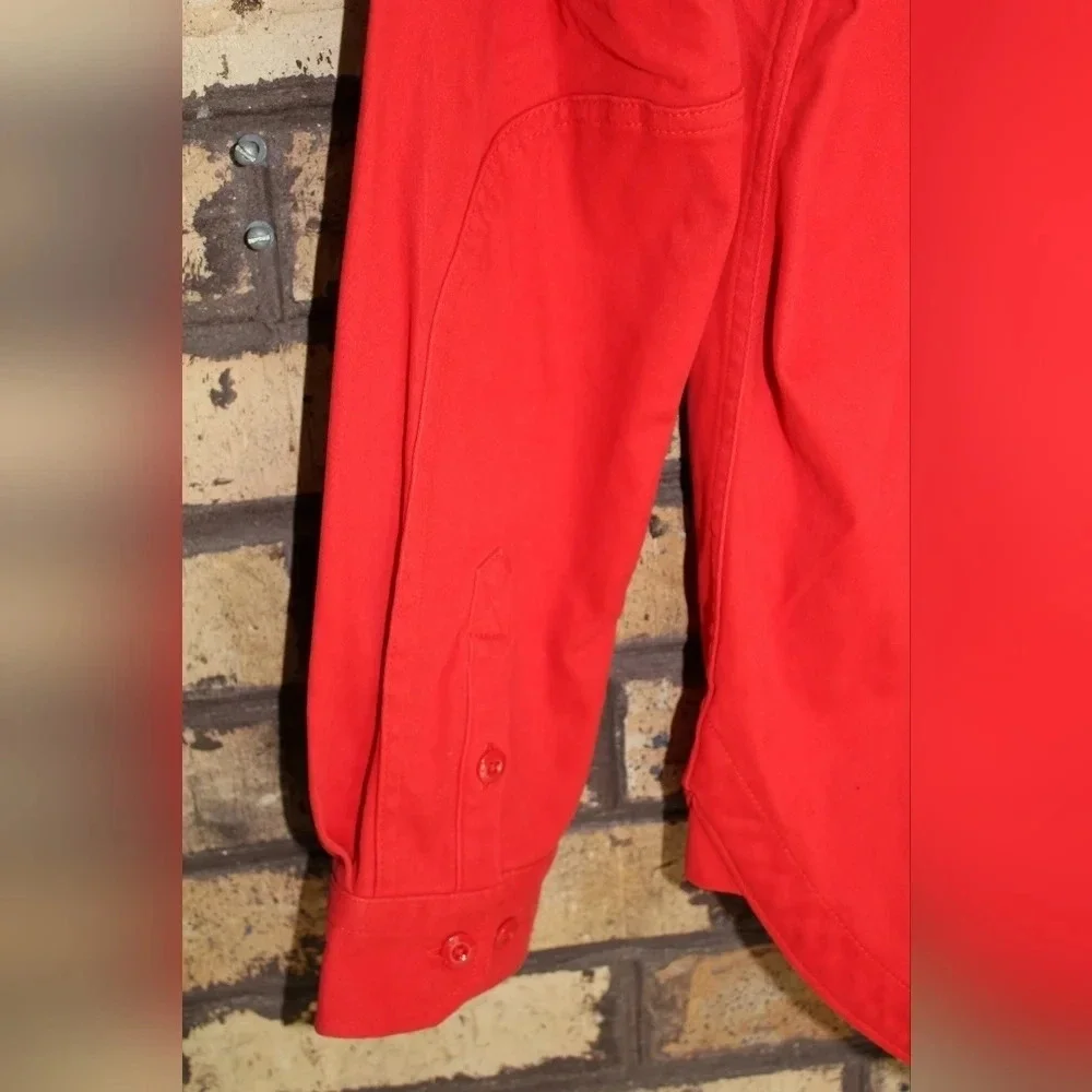 Duluth Trading Co. Women's red long sleeve button up shirt